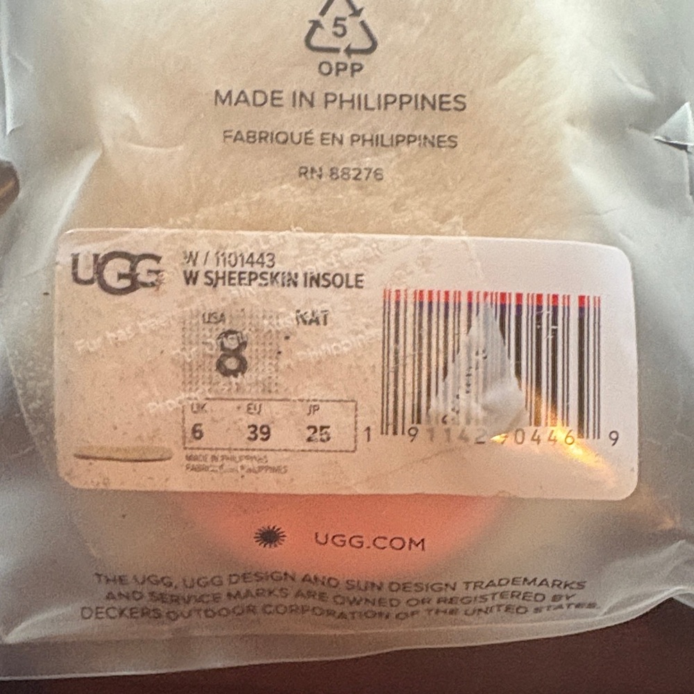 UGG Cream Sheepskin Insoles